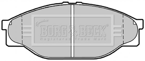 BORG & BECK Комплект тормозных колодок, дисковый тормоз BBP1548